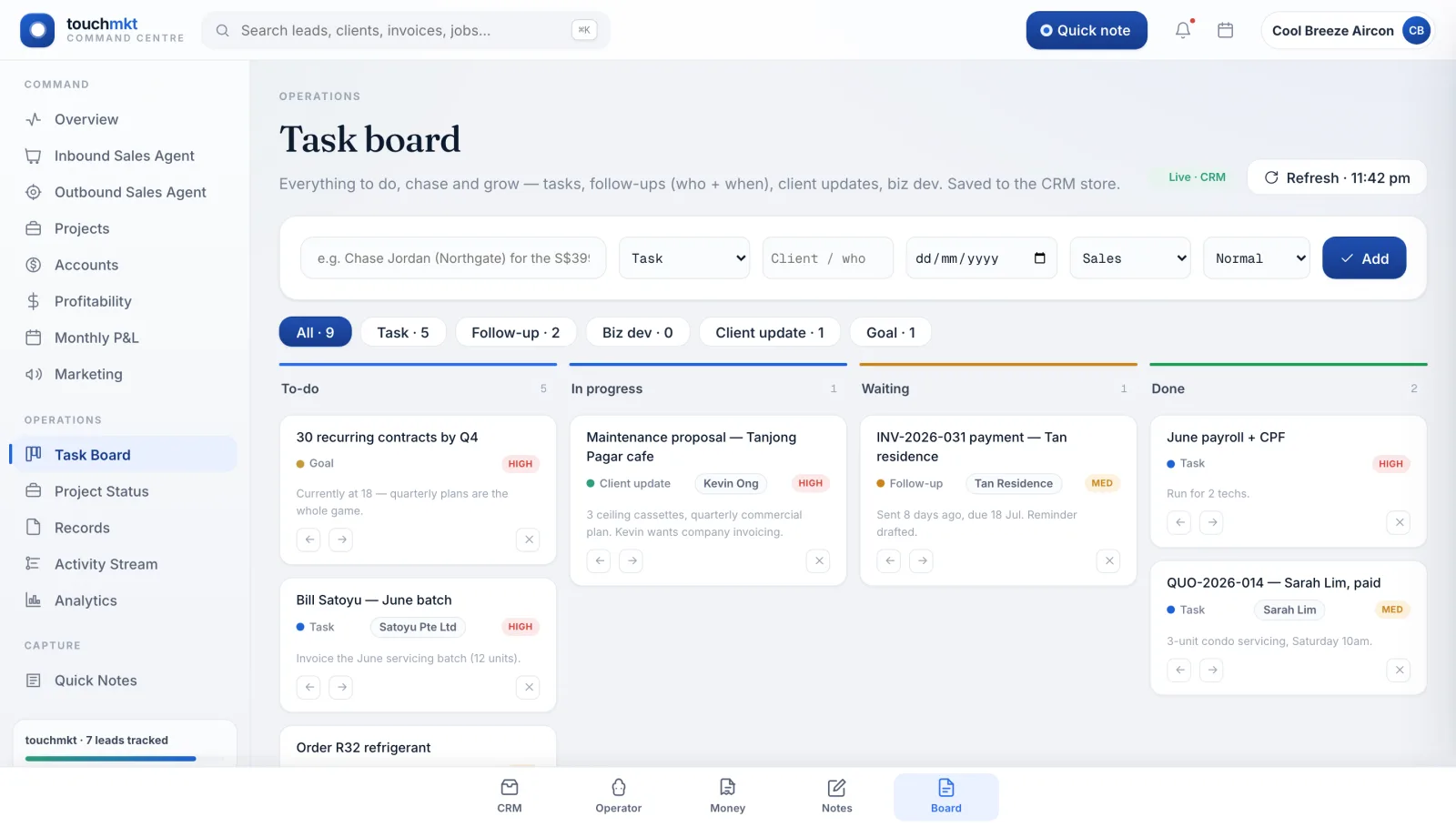 touchmkt Board surface